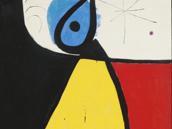 "Joan Miró. La forza della materia", MUDEC, Milano 25 marzo - 11 settembre 2016, Joan Miró, <em>Donna nella notte</em>, 1973 (Particolare) | © Sucessione Miro, Miró, Joan AUTVIS, Brasile, 2015 <br />