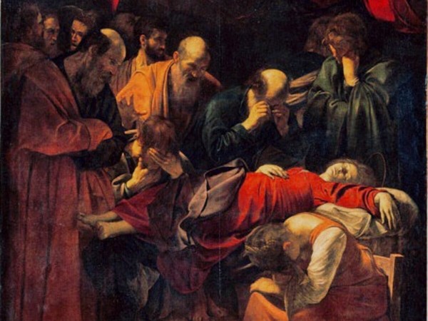 Caravaggio, Morte della Vergine, 1604-1606, Olio su tela,  369 × 245 cm, Parigi, Museo del Louvre
