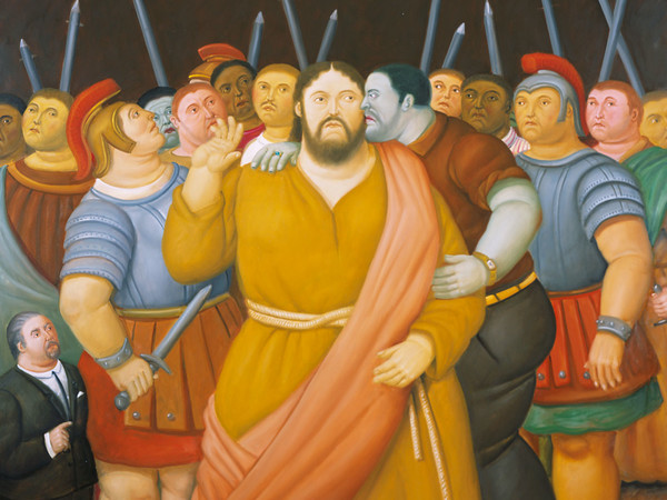 Fernando Botero, Il bacio di Giuda, 2010.