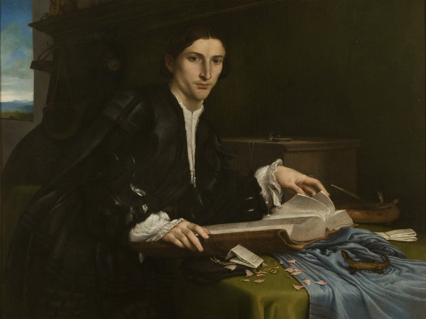 Lorenzo Lotto, <em>Ritratto di gentiluomo di casa Rovero</em>, 1530-1532 circa, Olio su tela | Courtesy of Archivio fotografico Gallerie dell’Accademia, su concessione del Ministero dei Beni e delle Attività Culturali e del Turismo, Museo Nazionale Gallerie dell’Accademia di Venezia