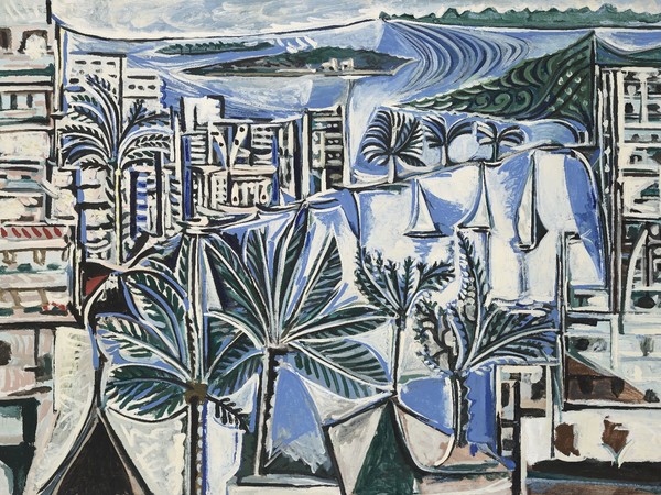 Pablo Picasso, <em>La Baie de Cannes, </em>Cannes, 19 aprile 1958 - 9 giugno 1958. Olio su tela, 130x195 cm. Musée national Picasso-Paris. Dation Pablo Picasso, 1979. MP212