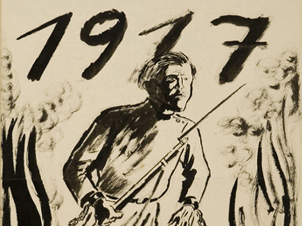 George Grosz, 1917 1924. China e matita su carta, cm 64,8 x 52,3.