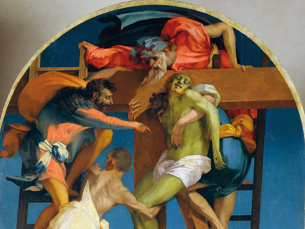 Giambattista di Jacopo detto il Rosso Fiorentino, Deposizione dalla Croce (1521), olio su tavola centinata, cm 341 x 201. Opera della Cattedrale di Volterra