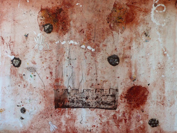 Joanpere Massana, La pell del fort de Bellegarde, 150 x 150 cm. Mixta sobre tela