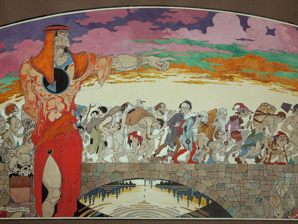 Antonio Rubino, La necessità, 1910 circa, China e tempera su cartoncino, 74 x 60 cm, Scandicci, firenze, Collezione privata