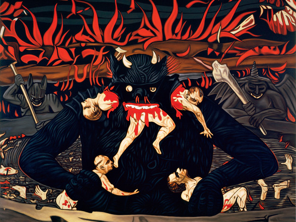 The Devil, pp. 138-139, Richard Phillips, Hell, 2007, Particolare, Olio su tela, 368 x 290 cm | Credito fotografico: Courtesy of Gagosian Gallery, Roma