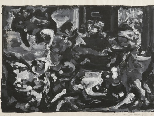 Emilio Vedova, Studio Strage degli innocenti. Tintoretto, 1941-1942, 61,2x85,5 cm, tempera su carta, Fondazione Emilio e Annabianca Vedova, Venezia