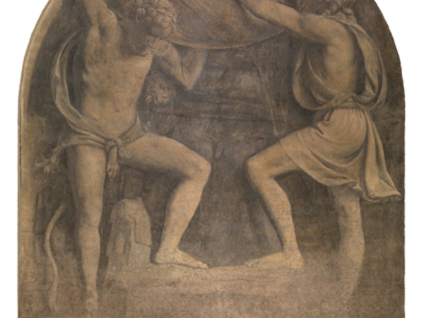 Bernardino Luini, Ercole e Atlante, 1517?1520 circa, affresco strappato e trasportato su tela, cm 400 x 385. Milano, Museo d’Arte Antica del Castello Sforzesco, Pinacoteca