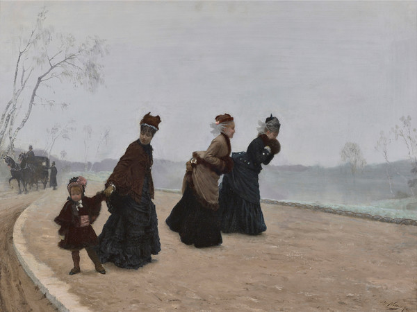 Giuseppe De Nittis (Barletta 1846 - St. Germain-en-Laye 1884), “Che freddo!” / “How cold!”, 1874, Olio su tela / Oil on canvas | Collezione privata / Private collection