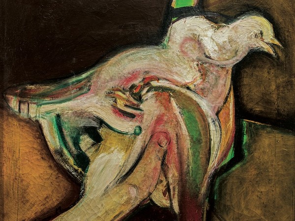 Salvatore Provino,<em> Colomba</em>, 1962, Olio su tela, 75.5 x 75.5 cm