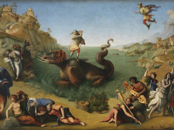 Piero di Cosimo, Perseo che libera Andromeda, 1510-1515. Tempera grassa su tavola, 70x120 cm. Firenze, Gallerie degli Uffizi