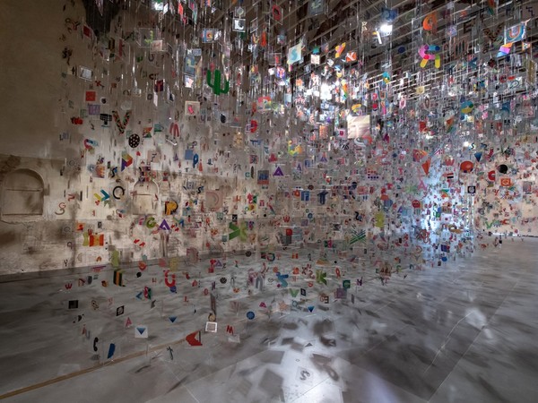 Lorenzo Marini, <em>Raintype</em>, Installazione, 450x560x1000 cm.