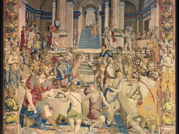 Convito di Giuseppe con i fratelli, 1550-1553. Disegno e cartone di Agnolo Bronzino. Atelier di Nicolas Karcher. Roma, Presidenza della Repubblica