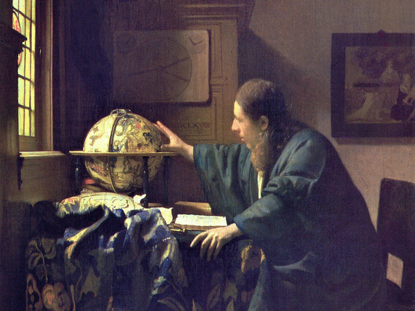 Jan Vermeer, L'astronomo, 1668, Olio su tela, 45 x 51 cm, Musée du Louvre | Una delle tele più desiderate da Hitler, razziata alla famiglia Rothschild, fu rinvenuta dagli americani nel 1945, all’interno della miniera di sale di Altaussee, in Austria, insieme ad altri 6500 pezzi tra quadri, statue, mobili, armi, monete, tra cui la Madonna con Bambino di Michelangelo, rubata a Bruges, l'imponente polittico dell'Agnello mistico dei fratelli Van Eyck