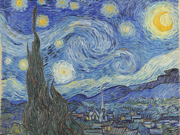 Vincent van Gogh, La notte stellata, 1889, Olio su tela, 73.7 x 92.1 cm, New York, Museum of Modern Art