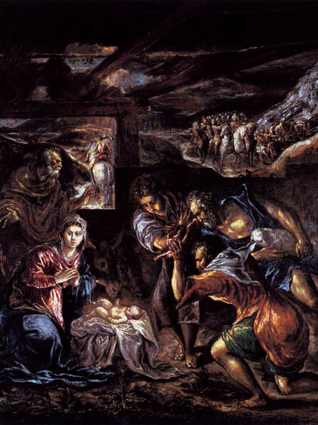 Adoration of the Shepherds and the Baptism of Christ