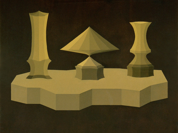 Lucio Saffaro, Opus CCCV, 1993, olio su tela, 90x110 cm. Fondazione Saffaro, Bologna