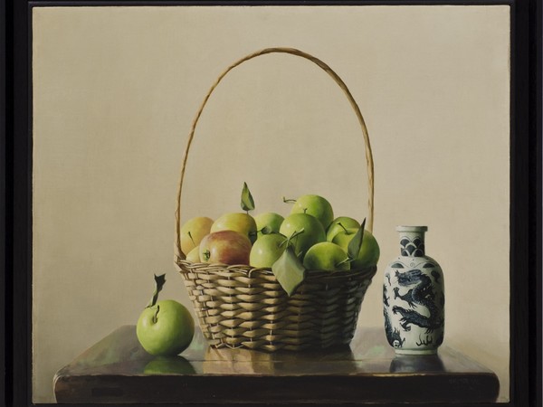 Zhang Wei Guang (Mirror), Cesto di mele, 2004, olio su tela, cm 58x68x3,4