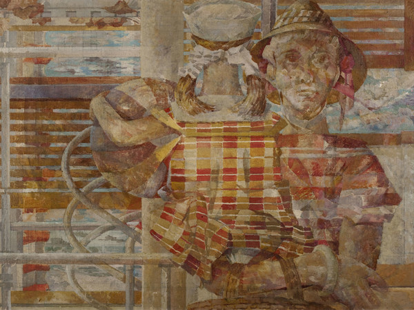 Salvatore Nocera, Villa sull'Adriatico, olio su tela, 120x83 cm, 1960