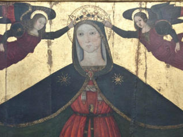 Particolare Madonna dei Raccomandati, Maestro del Trittico di Chia