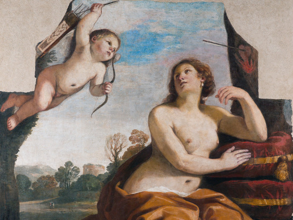 Giovanni Francesco Barbieri (detto il Guercino), <em>Venere e Amore</em>, 1632, Affresco staccato e trasportato su tela, 175 x 176 x 4 cm, Accademia Nazionale di San Luca, Roma