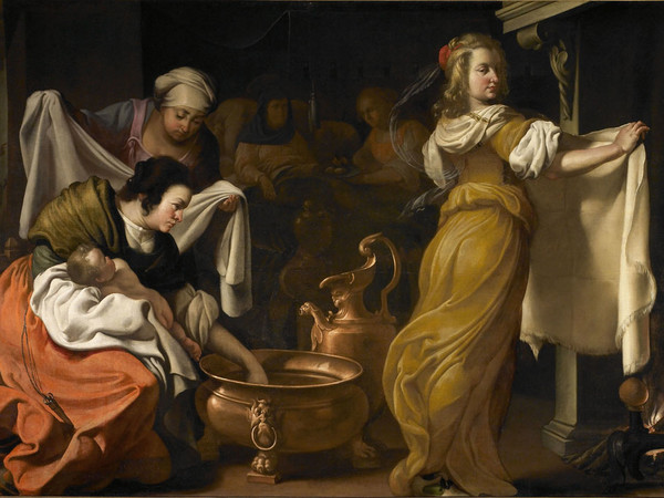 Luigi Miradori detto Genovesino, Nascita della Vergine,1642. Tela, cm. 190 x 280,5. Cremona, Museo Civico Ala Ponzone