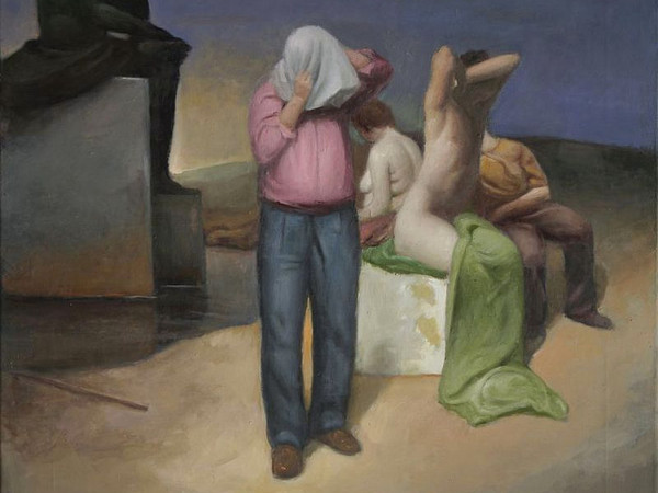 Alfredo Di Bacco, L'enigma dell'ora, olio su tela, cm60x80, 2014