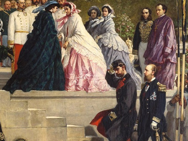Cesare Dell’Acqua, L’arrivo di Elisabetta d’Austria a Miramare, 1865 (part.)