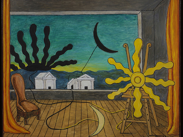 Giorgio de Chirico Sole sul cavalletto, 1973. Olio su tela