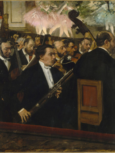 L’orchestra dell’Opéra, 1870 circa olio su tela; 56,5x46 cm 