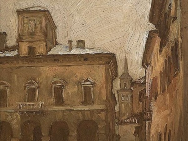 Paride Falchi, Sabbioneta, Palazzo Ducale, 1966, olio, cm 45×31