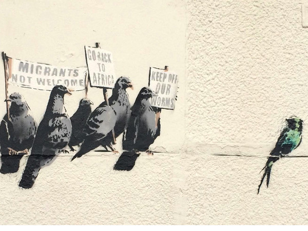 Il murales antirazzista di Banksy
