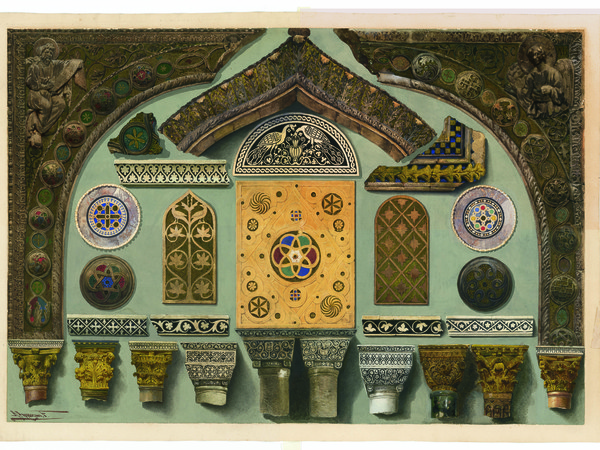 Frammenti di marmi dipinti ed intarsiati sparsi nella Basilica Alberto Prosdocimi Inedito