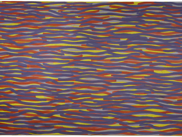 Sol LeWitt, Lines in color gouache su carta, 2004, 76x153 cm