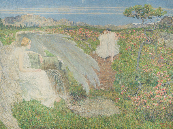 Giovanni Segantini, L’amore alla fonte della vita, 1896, olio su tela, 70x98 cm. Milano, Galleria d’Arte Moderna