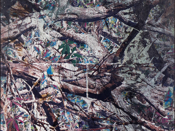 Michael Staniak Nature Painting 020, 2020. Synthetic vinyl polymer, ink and acrylic on aluminum, composite panel, 181 x 136 cm. Michael Staniak Nature Painting 020, 2020. Synthetic vinyl polymer, ink and acrylic on aluminum, composite panel, 181 x 136 cm.