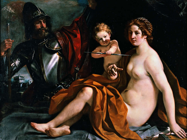 Guercino, Venere, Marte e Amore. Modena, Galleria Museo Estense. Olio su tela.