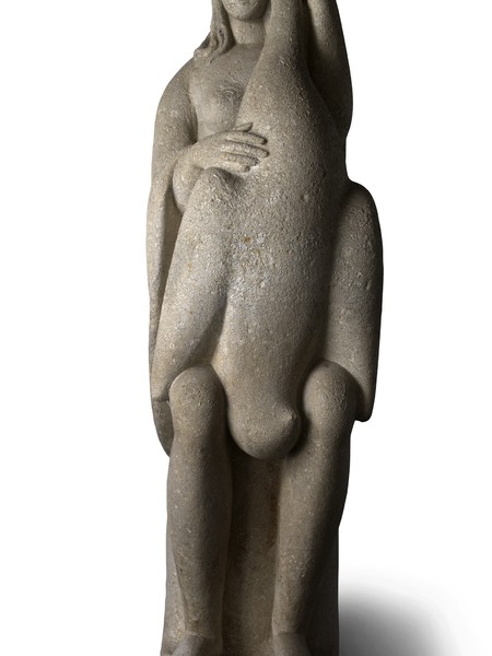 Arturo Martini, Leda, 1926, gesso, cm 185x53x70. Collezione privata