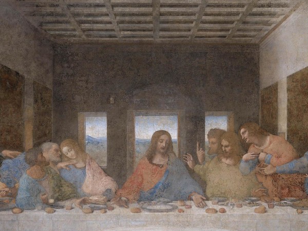 Leonardo da Vinci,<em> L'Ultima Cena</em>, 1494-1498, Tecnica mista a secco su intonaco, 460 x 880 cm, Milano, Santa Maria delle Grazie