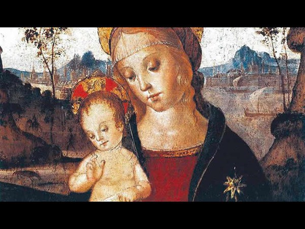 Bernardino di Betto detto il Pintoricchio, Madonna con il bambino benedicente, fine XV secolo