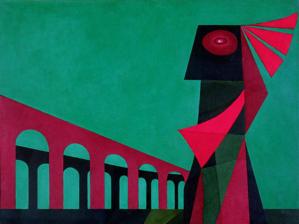 Lucio Saffaro, Basilkades (opus XXXV), 1957, Olio su tela, 77 × 90 cm, Fondazione Lucio Saffaro, Bologna