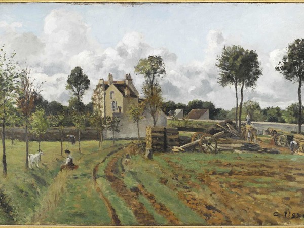 Camille Pissarro, Allée de la Tour du Jongleur et maison de M. Musy, Louveciennes