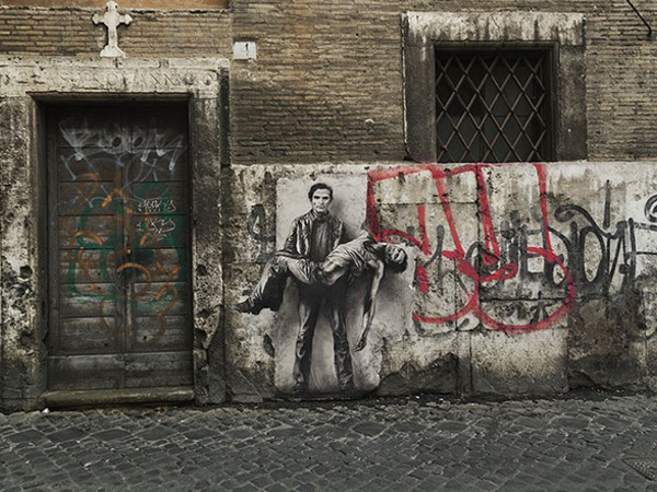 Ernest Pignon-Ernest, Pier Paolo Pasolini, Roma, 2015