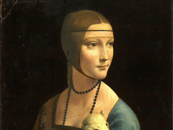 Leonardo da Vinci, Dama con l’Ermellino, 1487-1490 circa, Olio su tavola, 40.3 x 54.8 cm, Museo Nazionale di Cracovia