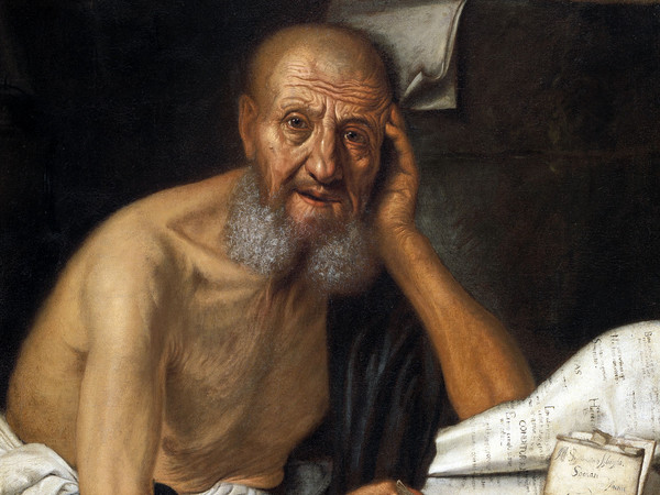 Pietro Bellotti, Il filosofo Socrate, olio su tela, 100 x 80 cm.