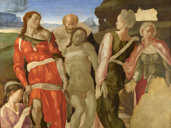 Michelangelo Buonarroti, Deposizione di Cristo nel sepolcro, 1500-1501 circa. Tempera su tavola, cm 161,7 x 149,9. National Gallery, Londra