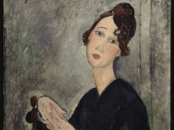 Modigliani e la Bohème di Parigi alla GAM Torino dal 14 Marzo al 12 Luglio 2015. In foto: Amedeo Modigliani, Ritratto di Dèdie, 1918 Olio su tela, cm 114 × 75 Centre Pompidou, Parigi. © Centre Pompidou, MNAM-CCI / Service de la documentation photographique du MNAM