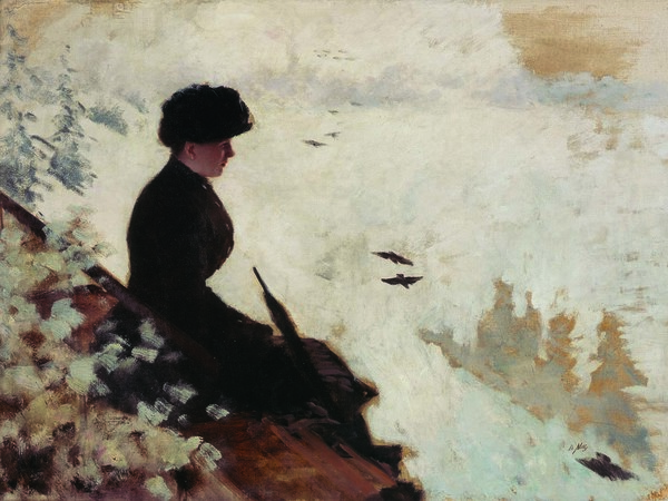 Giuseppe De Nittis,<em> Effetto di neve</em>, 1880 circa. Olio su tela, 73 x 54 cm, Barletta, Pinacoteca Giuseppe De Nittis