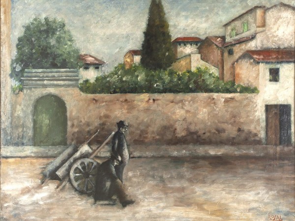 Ottone Rosai, Piazza del Carmine a Firenze 1927 olio su tela, cm. 109x134. Bergamo, Collezione UBI Banca, Bergamo