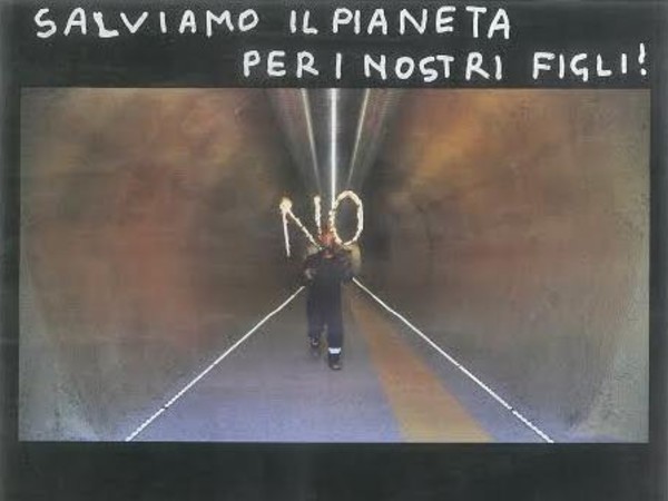 NO - SALVIAMO IL PIANETA PER I NOSTRI FIGLI - CONTRO IL RISCALDAMENTO GLOBALE. Performance di Paolo Buggiani